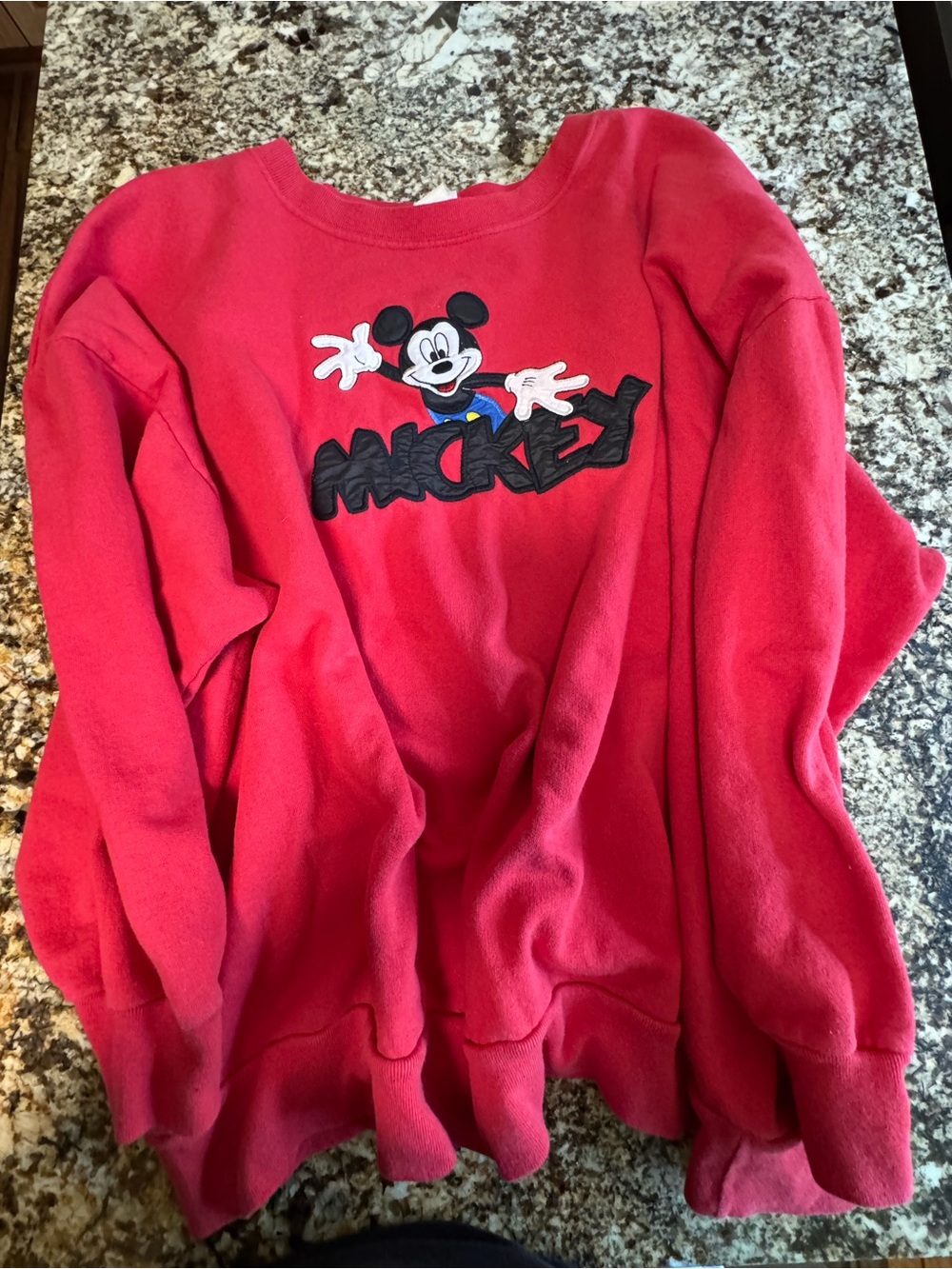 RARE VINTAGE Disney Red Mickey Unlimited Pullover